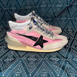 Golden Goose Running Marathon Suede Nylon Sneakers
